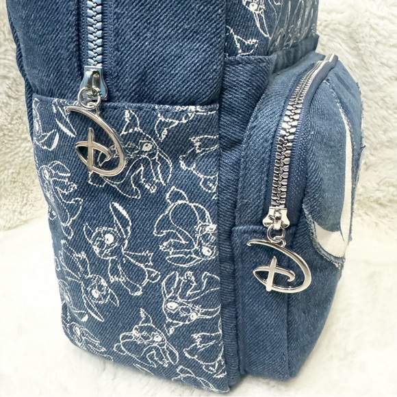 *NWT* Disney Stitch Blue Denim Backpack - Picture 7 of 9